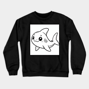 Kleurplaten Kind Kleurplaat haai Crewneck Sweatshirt